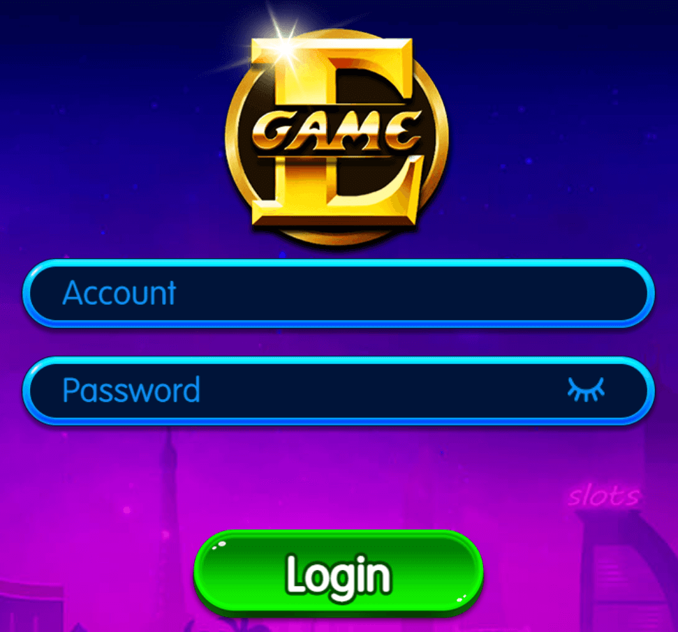 EGame 99 Club Login page